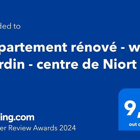 Appartement Renove - Wifi - Jardin - Centre De Νιόρ Εξωτερικό φωτογραφία