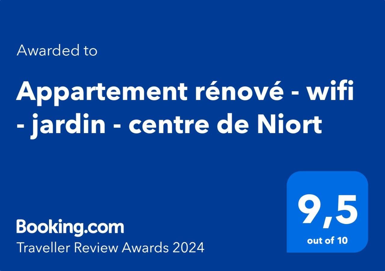 Appartement Renove - Wifi - Jardin - Centre De Νιόρ Εξωτερικό φωτογραφία